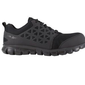 Reebok Mens Athletic‎ Steel Toe Work Shoes Black Sneakers